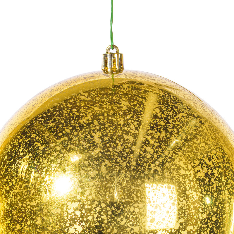 Ornement boule de mercure brillant, H 6 po x l 6 po x P 6 po, Doré