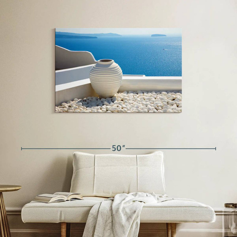 Gillard Peaceful Santorini, 26" H x 39" W