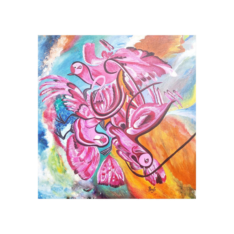 Groupe d'oiseaux | Acrylique sur toile | Par Preeti Parmar