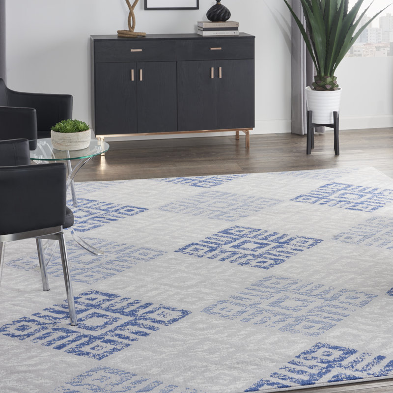 Geometric Indoor Rug, Rectangle 8'4" x 11'6"