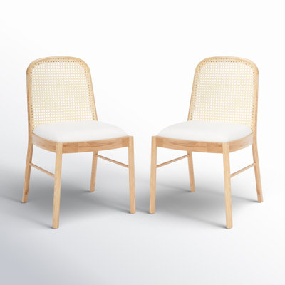 Almeda Rattan Back Dining Chair Set