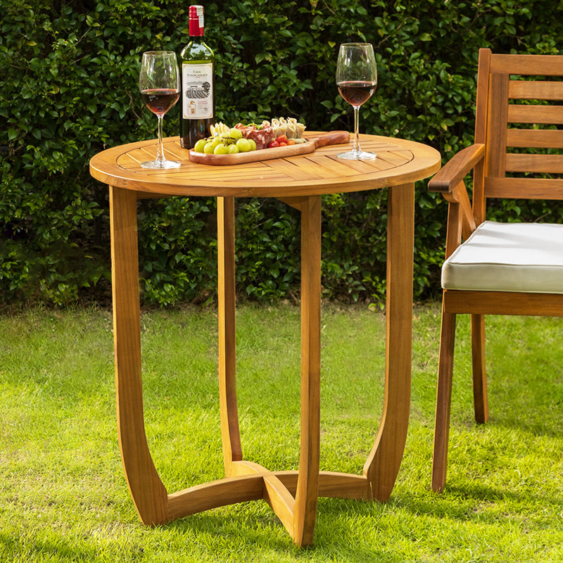 Table bistro ronde en acacia Escanor