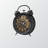 Avara Transitional Brown Finish Round Gear Mechanism Table Clock, 15.32" H X 11.6" W X 3.13" D