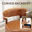 Chaise d'appoint rembourrée en similicuir-1180186959