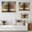 Tree Season Change II - Tree Floral Print on Natural Pine Wood-2017169696