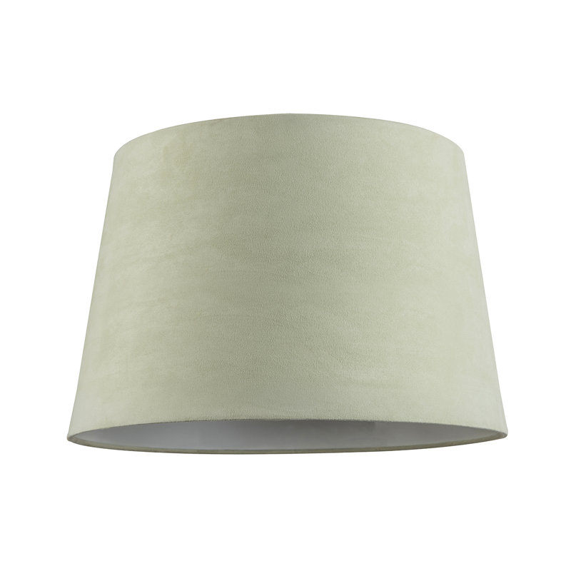 20cm H Velvet Drum Lamp Shade ( No Direct Attachment Method ), Green
