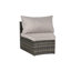Ensemble de canapé d'extérieur modulaire demi-lune 11 pièces avec table basse ronde en verre trempé-43784821