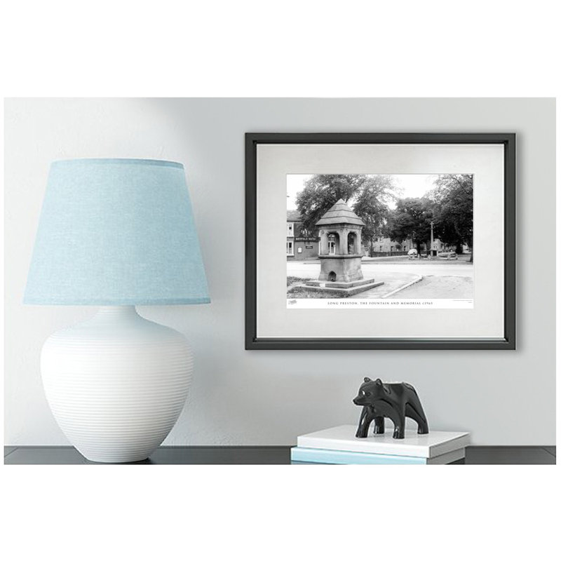 Long Preston, The Fountain And Memorial C1965 - Single Picture Frame Print, 28cm H x 36cm W x 2.3cm D