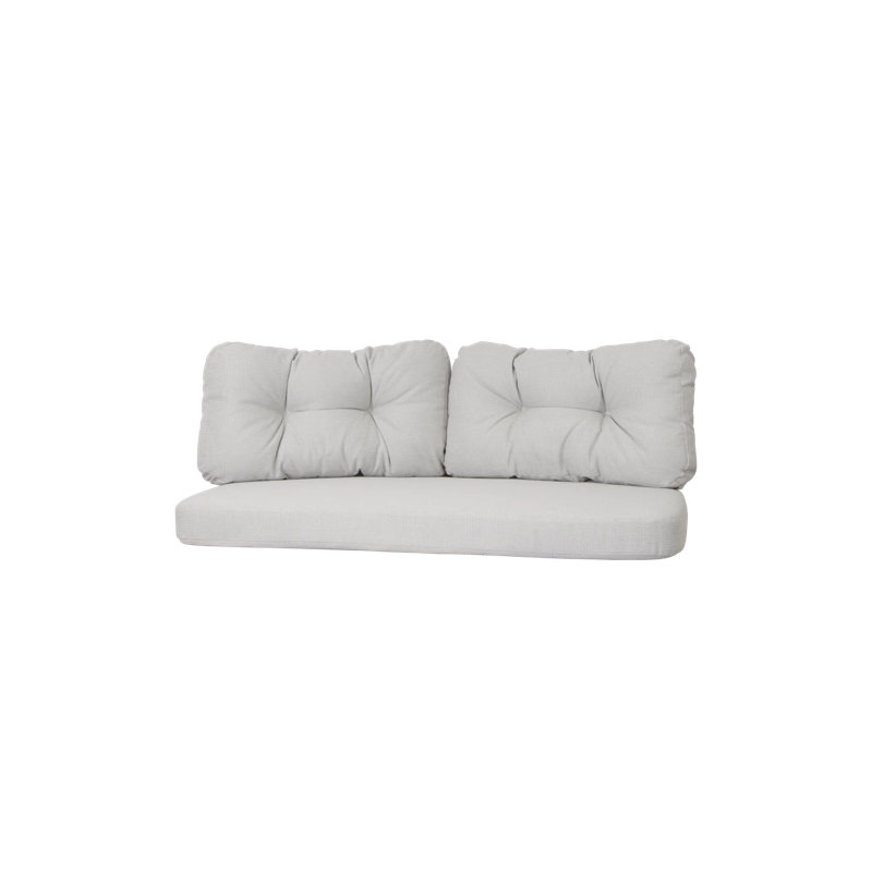 Ocean Large 2-Seater Sofa Cushion Set, White Gray Polypropylene/Olefin