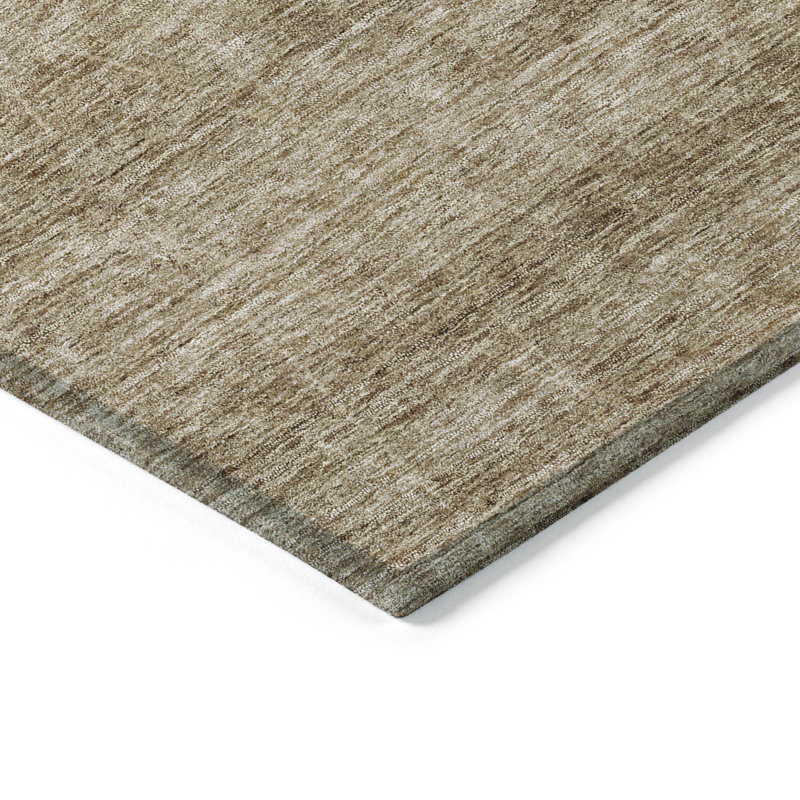 Addison Red Synthetic Flat Woven Washable 3' x 5' Rug