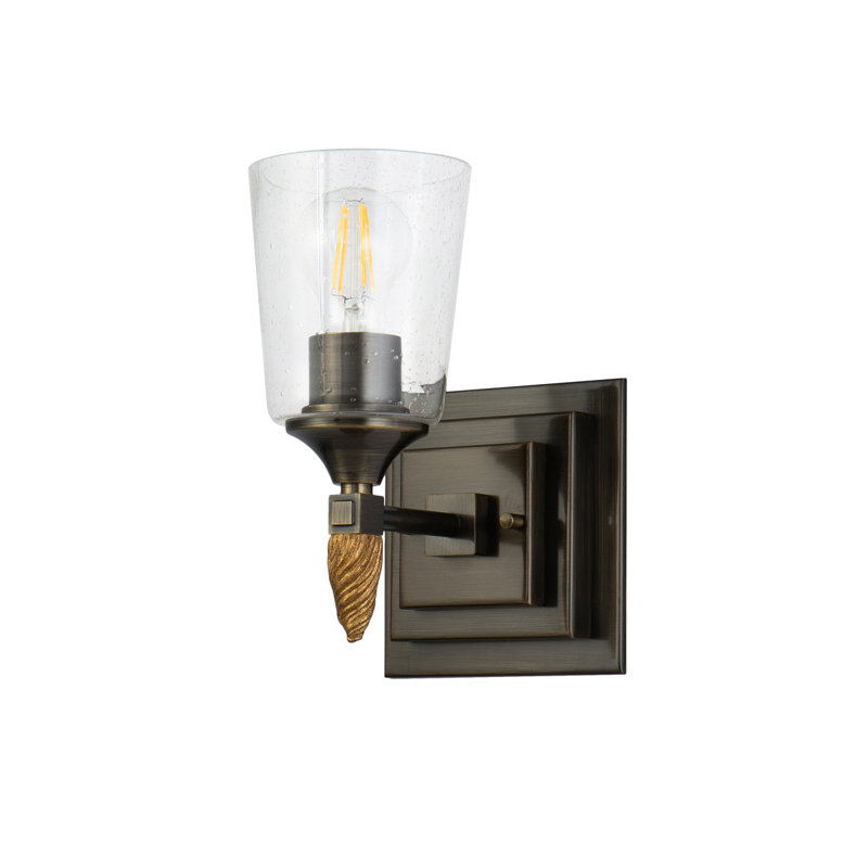 Meuble-lavabo 1 lumière Stidham Vetiver, Bronze foncé / Or