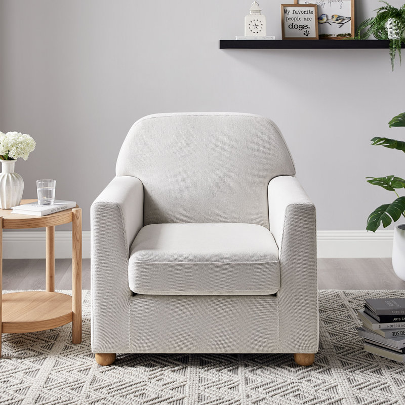 Fauteuil d'appoint 33,86 po Chanese, Chenille beige