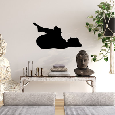 Élégant accessoire mural en métal noir décoratif, 23,6 po x 13,0 po | Fabrication 100% métal, épaisseur: 0,06 po | Parfait pour la décoration intérieure, design unique pour le salon, la chambre à coucher et les espaces de bureau