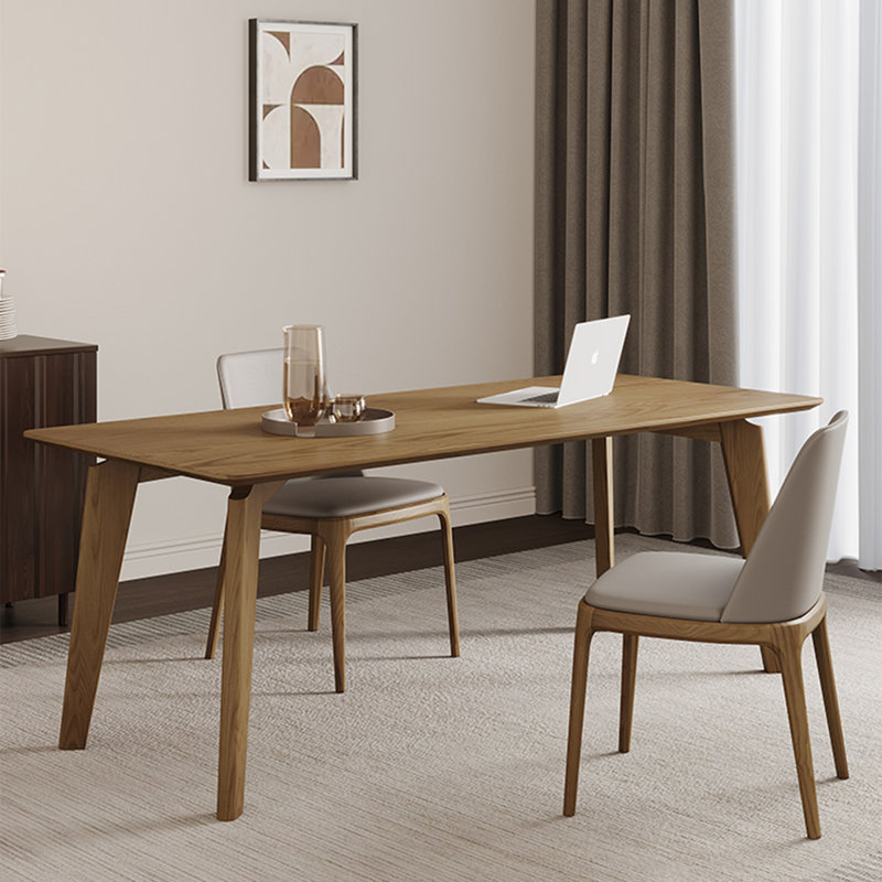 Minodor Rectangular with Solid Wood Base Dining Table, 27.56" W x 55.12" L