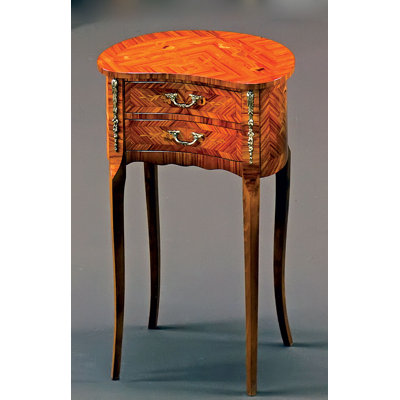 Table de bout en bois massif avec rangement Louis Louis