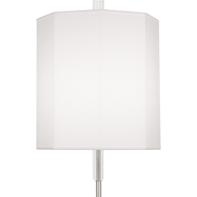 Kate Table Lamp, Polished Nickel, Ascot White