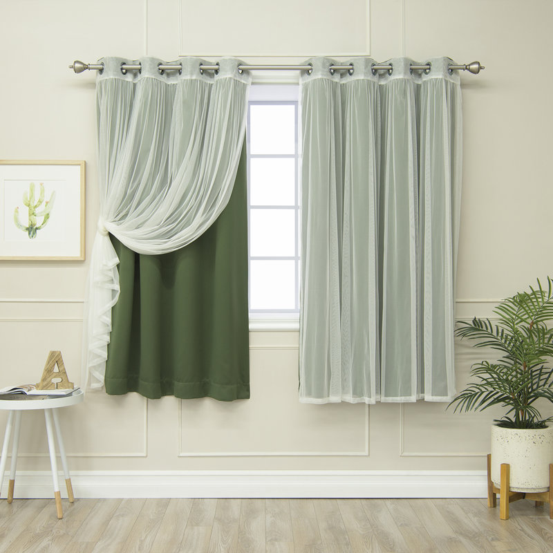 Panneau coulissant en polyester Natascha, L 52 po x L 63 po, Moss