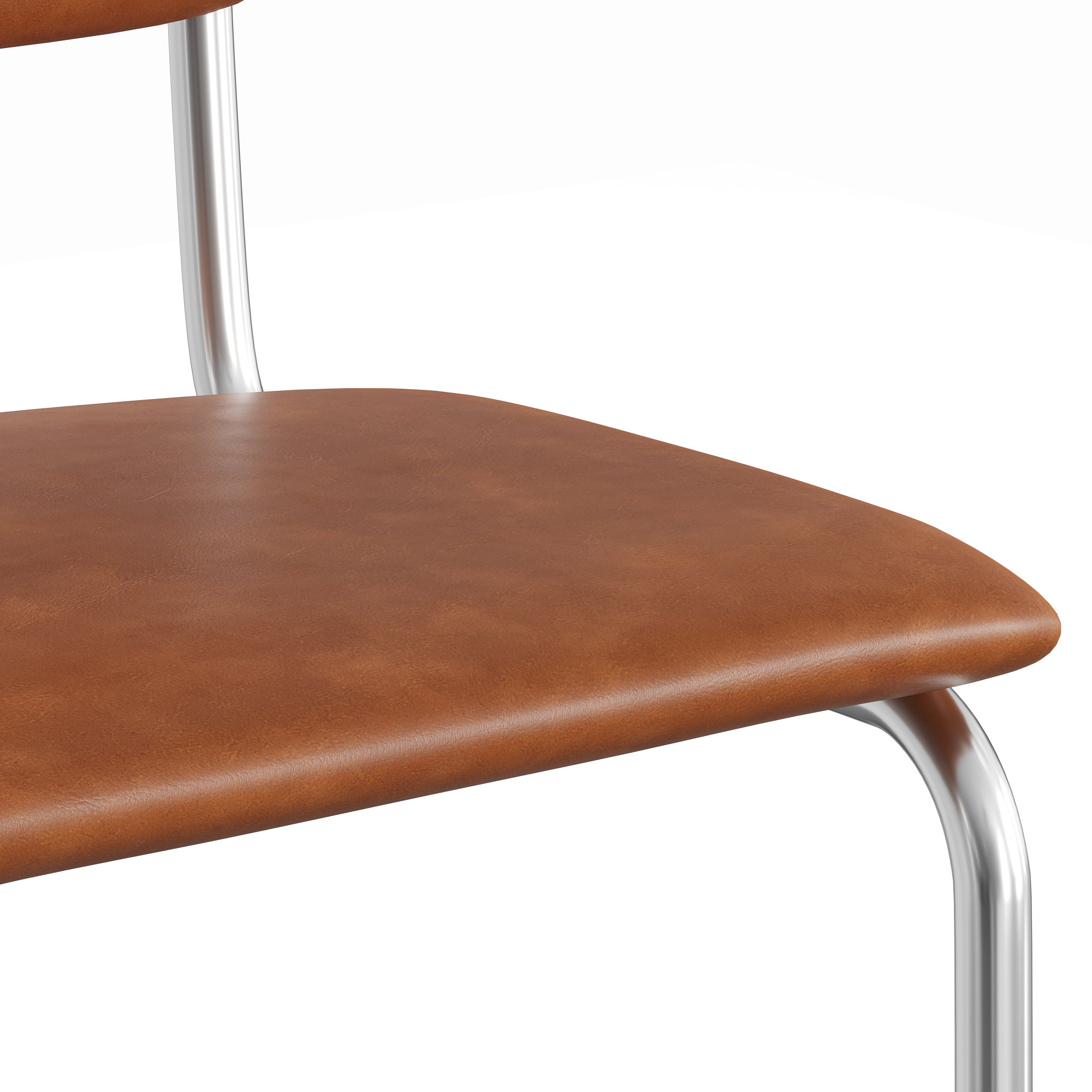 Walsh Vegan Leather Bar & Counter Stool, Saddle Tan Vegan Leather, Counter Stool (24” Seat Height)
