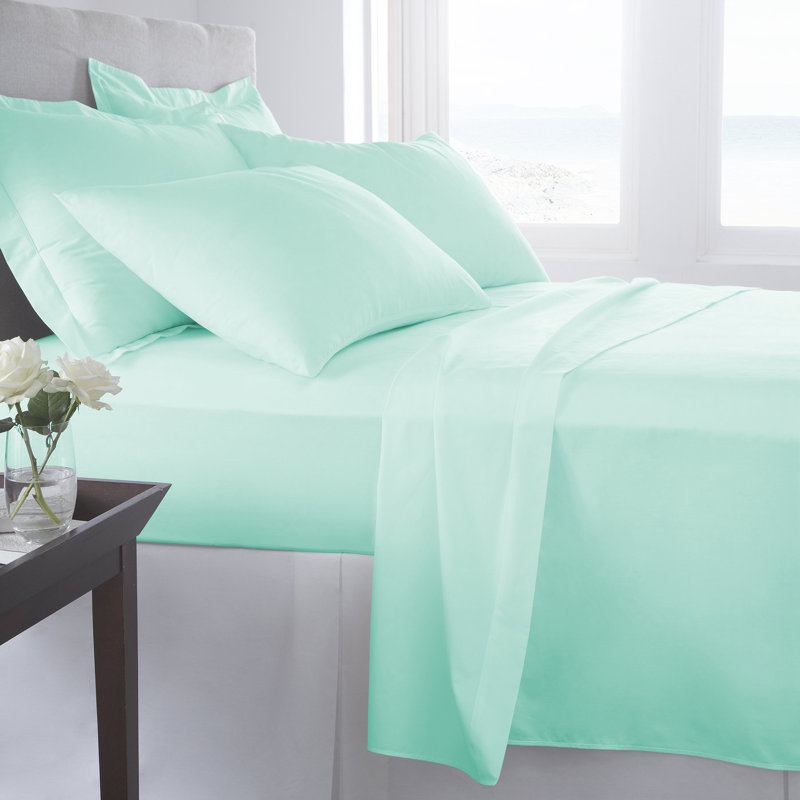 Ensemble de draps Signature Series, Ensemble de draps pour lit simple avec un drap-hou, Aigue-marine