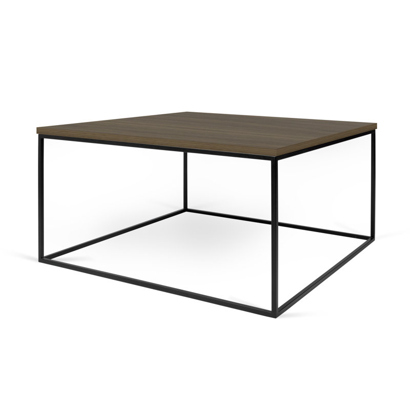 Linkous Solid Coffee Table, Black, Walnut