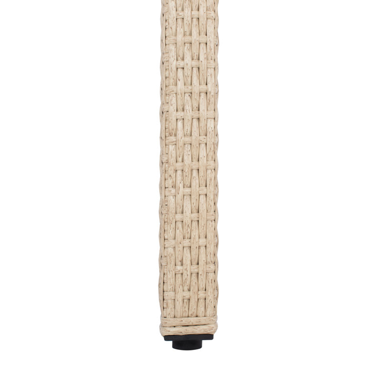 Hailee Beige Wicker 8-Person Outdoor Dining Set with Cushions