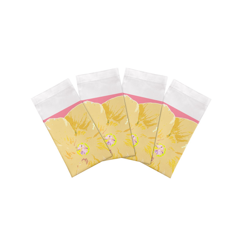 Hibiscus Cotton Sateen Dinner Napkins, Pink