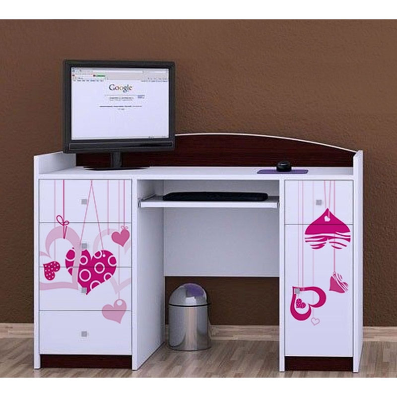 Carolina 125cm Computer Desk, Dark Brown