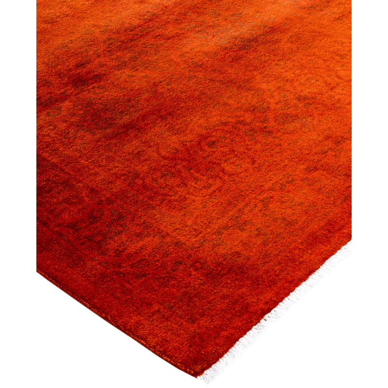 Overdyed One-of-a-Kind 3' 3" X 5' 10" Hand Knotted Area Rug