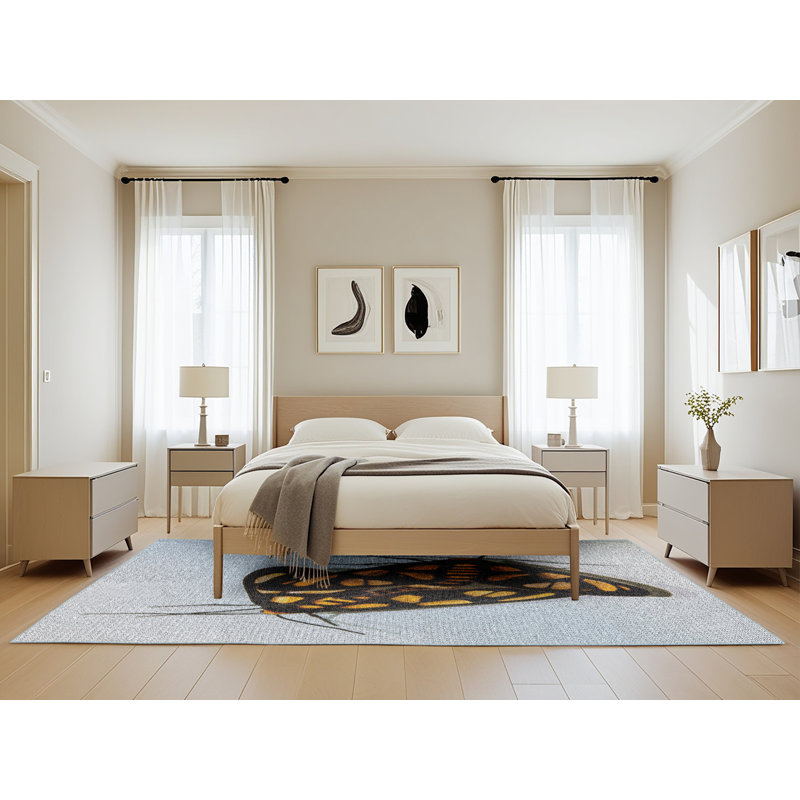 Tapis décoratif brun Jarrard, Rectangle 5 pi x 8 pi