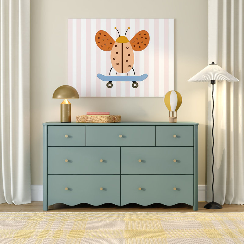 Sutton 7 Drawer Dresser, Meadow Green, Meadow Green