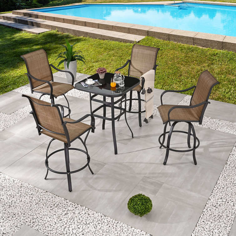 Bodie Square 4 - Person Bar Height Bistro Dining Set