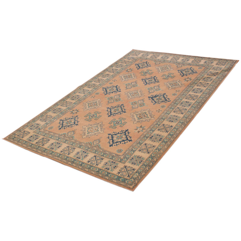 Tapis cuivre en laine rectangulaire unique de 6 pi 7 po x 9 pi 10 po Abigaille