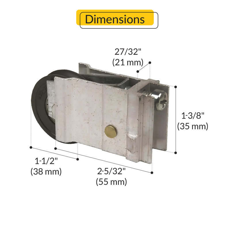 Rouleau de porte de patio en acier inoxydable Brixwell 9-457spb