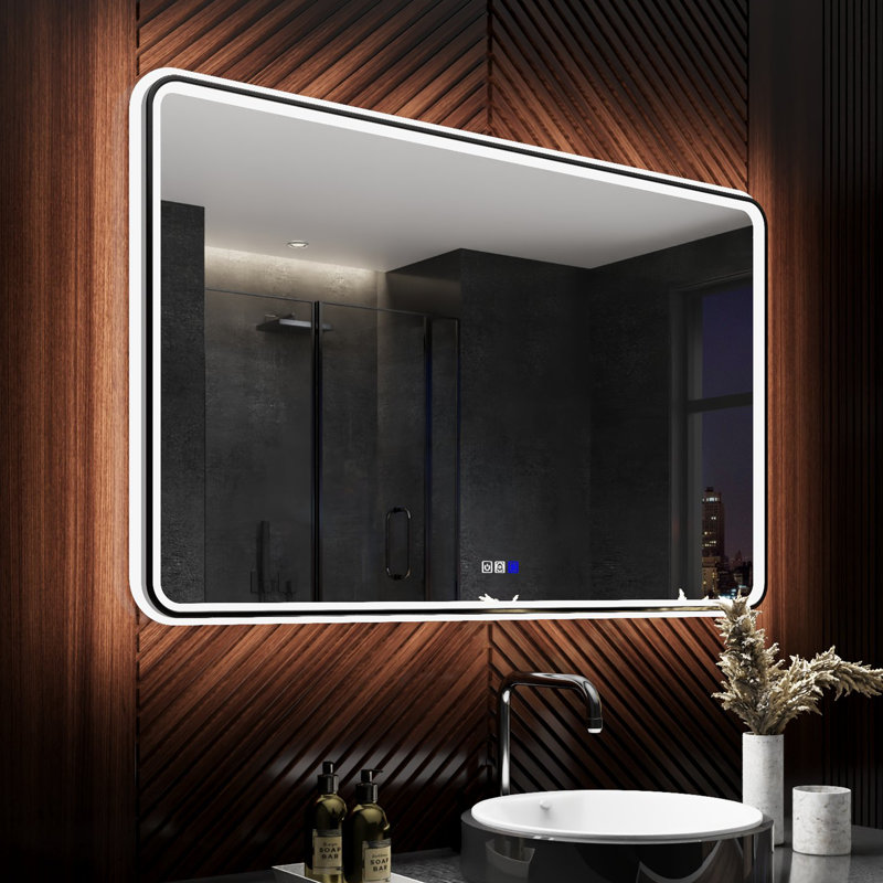 Miroir de salle de bain Liutza, Rectangle, 30 po x 48 po