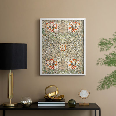 Reproduction florale vintage encadrée CECLXV III - bois massif