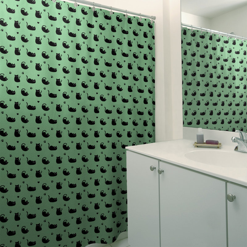 Rideau simple pour chat, Vert