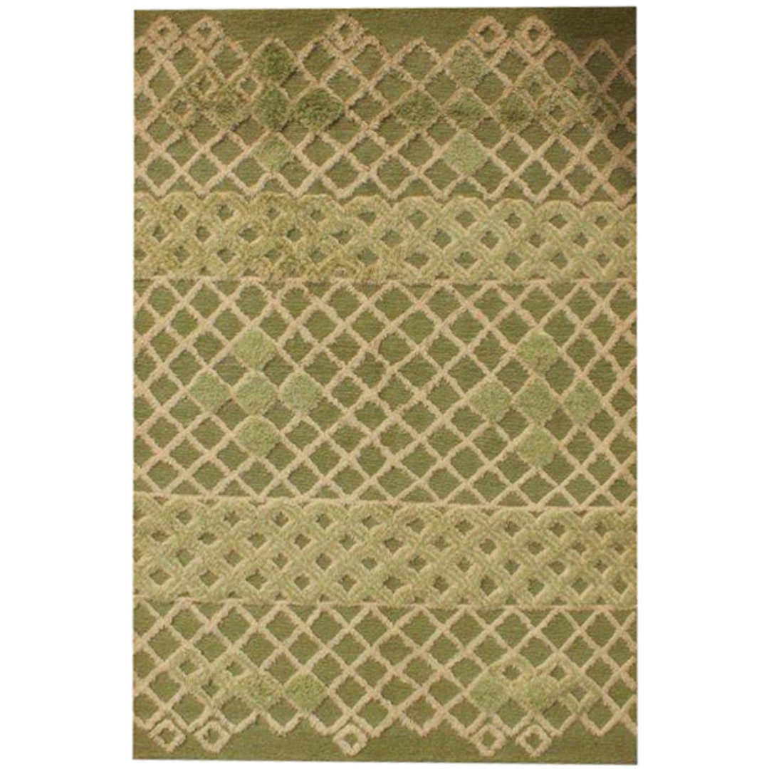 Geometric Hand Knotted Area Rug