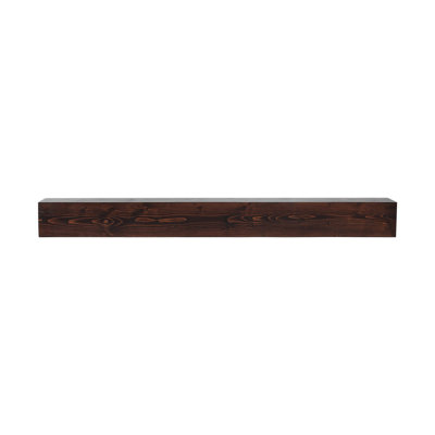 Fireplace Mantel, 60" X 8" X 6", 50 Lbs Weight Capacity, Natural Wood Mantel For Over Fireplace, Wall Mounted Floating Farmhouse Shelf, Handcrafted Fireplace Mantel For Wall Decor, Rustic Brown