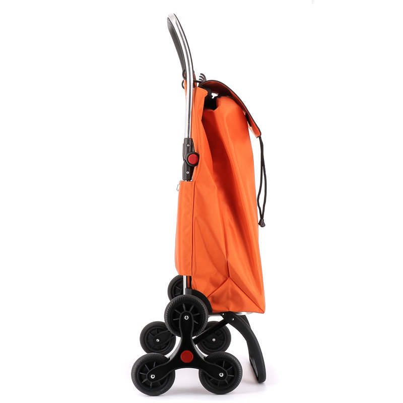 Shopping Trolley Rolser I-Max MF 6 Wheel Stair Climber Foldable, Orange