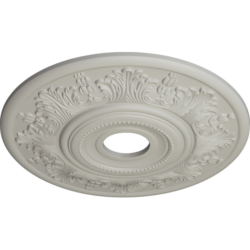 Endurathane Vienna Ceiling Medallion, 20"OD x 3 1/2"ID x 1 1/2"P (Fits Canopies up to 6 1/2"), Hand-Painted Pot of Cream Finish