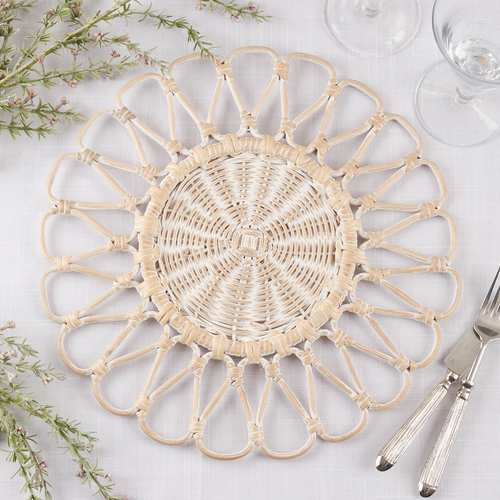 Anika Jute Placemat, White