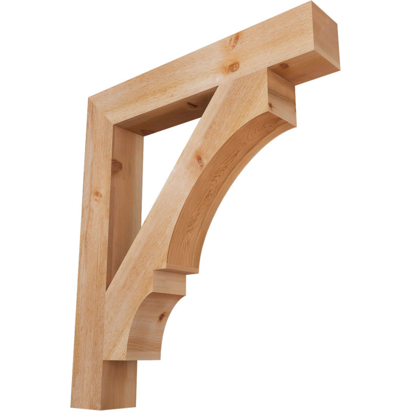 Support de bloc Balboa, Cèdre rouge de l'Ouest brut, L 6 po x P 38 po x H 44 po