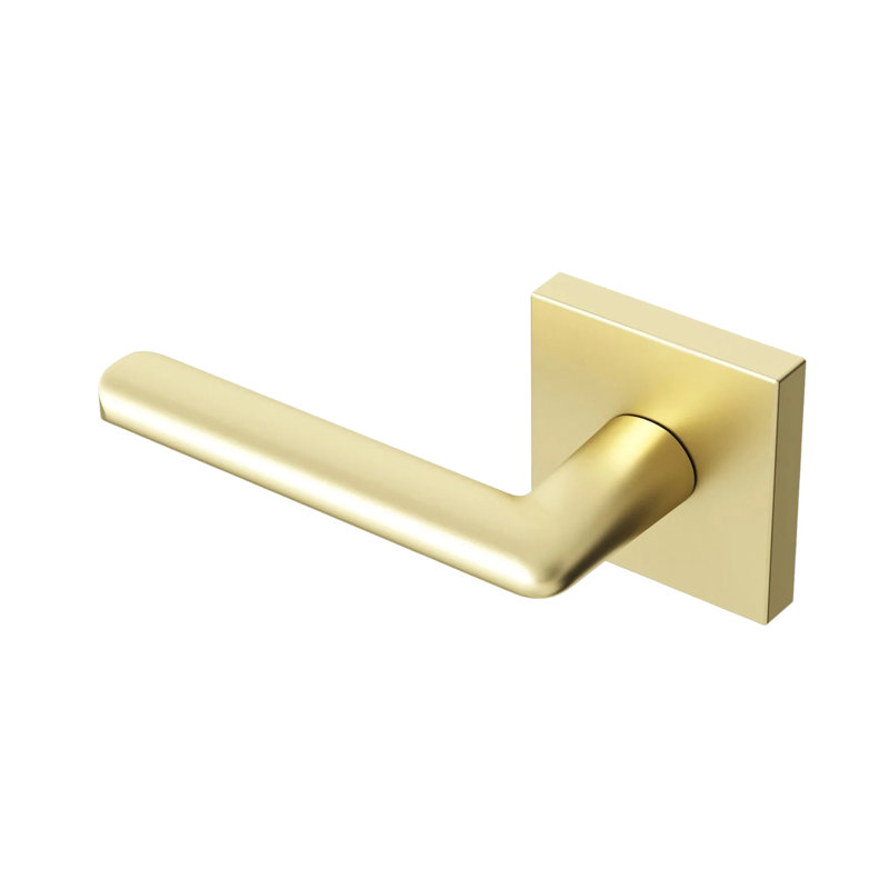 Levier de porte simple Mirra de conception moderne dissimulée ne tournant pas (placard, garde-manger ou couloir) - Style minimaliste élégant en or champagne brossé
