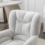 Chaise de bureau pivotante en tissu Teddy