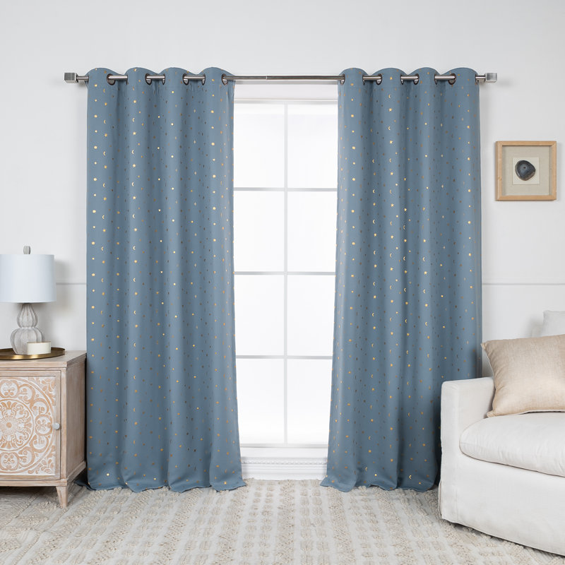 Paire de rideaux occultant en polyester Delsanto, Vert menthe, L 52 po x L 84 po