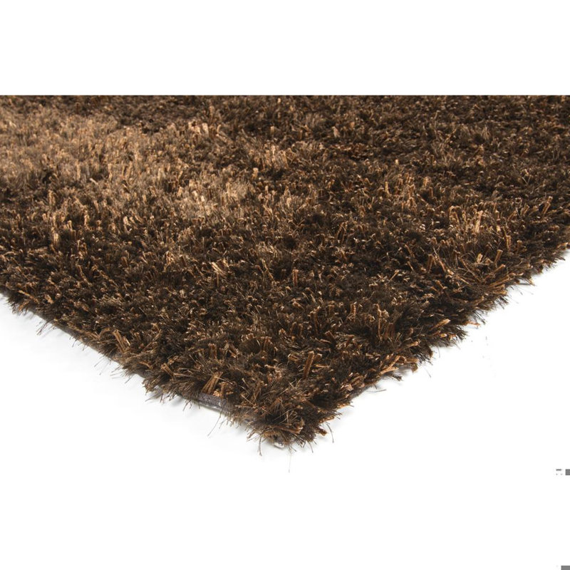 Dior Brown Area Rug, Rectangle 9' x 13', Brown and Black