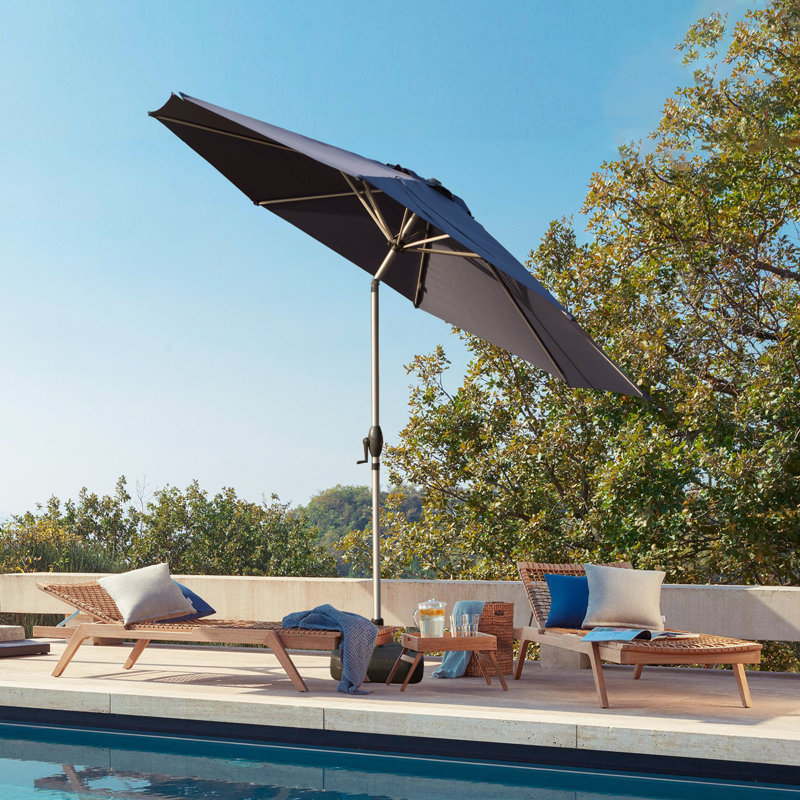 Parasol de patio 116,14 po Sirley, Bleu marine