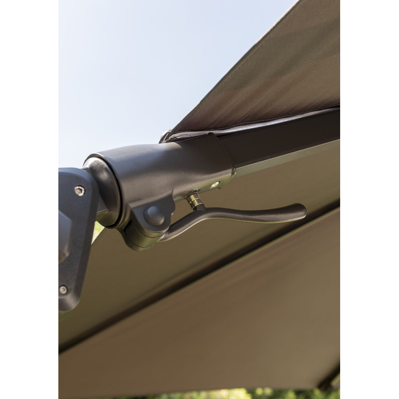 Aabid Royce Executive 3m Square Cantilever Parasol, Soft Grey
