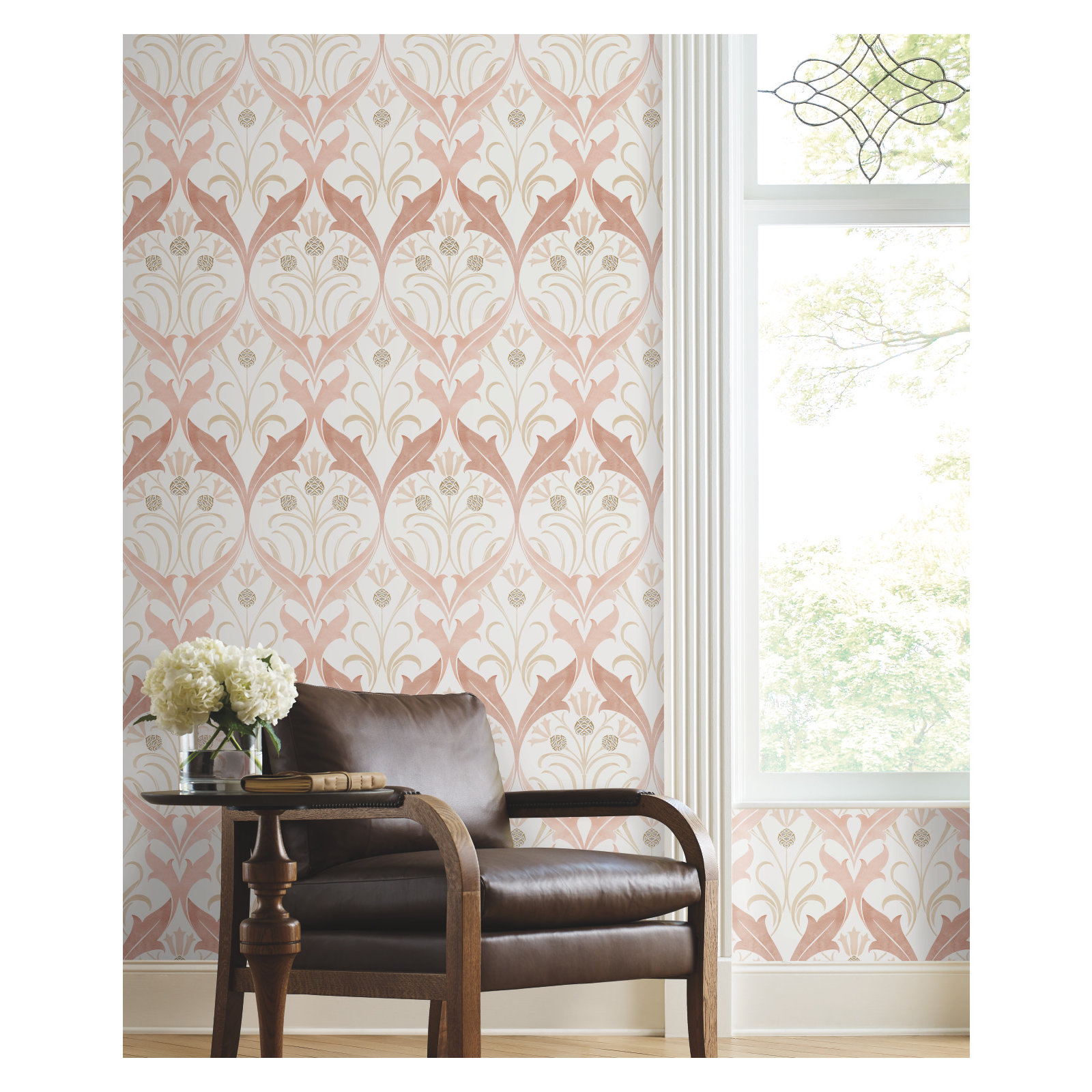 Harmon Floral Wallpaper, Blush