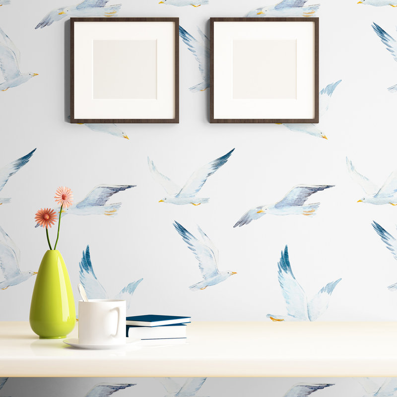Panneau de papier peint amovible à peler et coller Ridge Bird, L 126 po x l 24 po